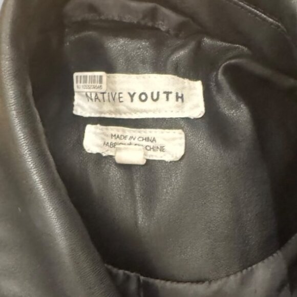 Native Youth Ian Vegan Black Leather Gilet Vest - Large - Picture 8 of 9